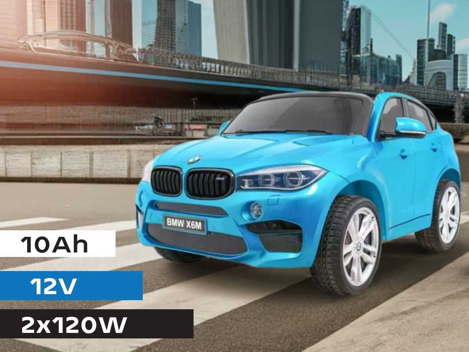 Duże dwuosobowe auto akumulator dla dzieci BMW X6M XXL Lakier 2x120W!