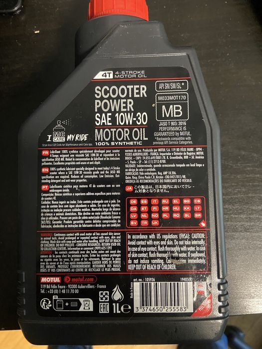 Масло Motul 10w30 4t
