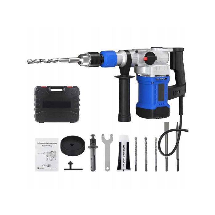 Nowa Młotowiertarka Mocna Młot Udarowy 2200W 5 Biegów + Walizka