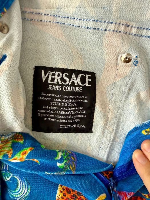 #Versace, Spodnie, Jeans, Couture, Kolor, Print, Rozmiar M