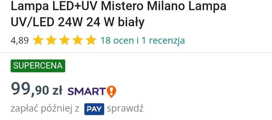 Lampa LED+UV Mister Milano