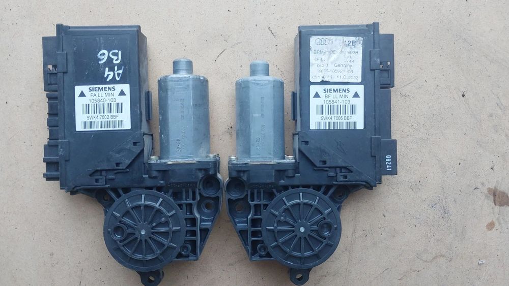 Silniczek podnoszenia szyby mechanizm lewy przód przedni sterownik Audi A4 B6 B7 Siemens 105840-103