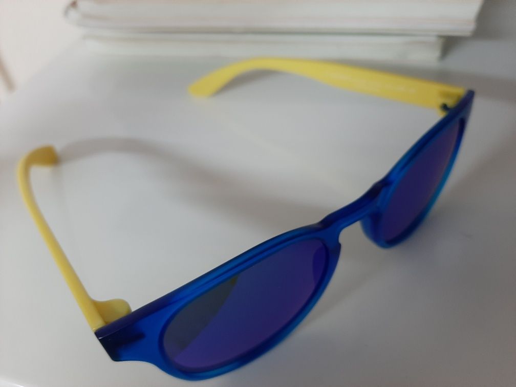 Óculos de Sol de Criança "Police" (azuis espelhados e amarelos)