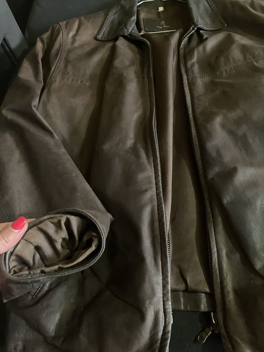 Blusao pele genuino castanho Casa das Peles