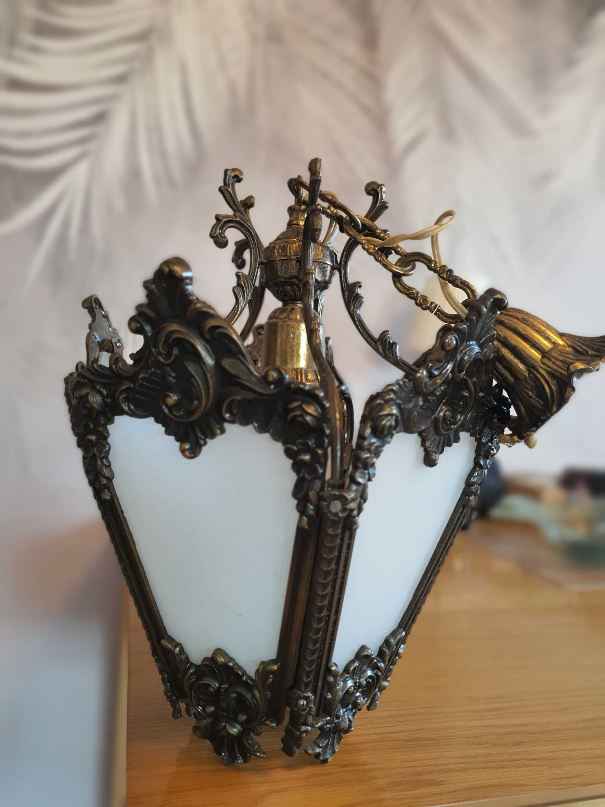 oryginalna, wyjątkowa, przepiękna stara lampa wisząca vintage