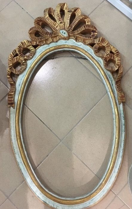 Moldura antiguidade espelho retrato quadro