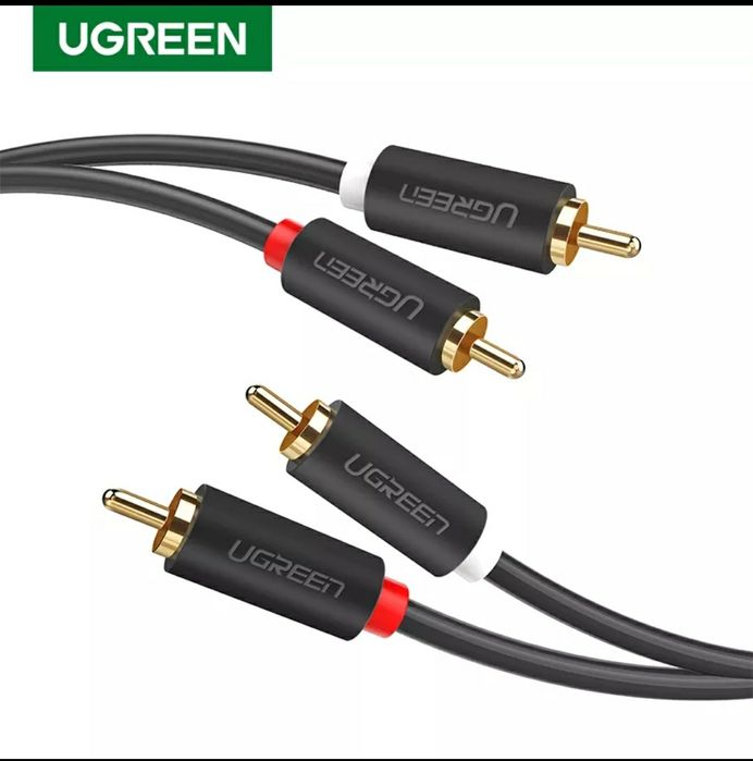 Аудиокабель 2 RCA to 2 RCA. Ugreen.