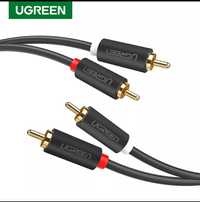 Аудиокабель 2 RCA to 2 RCA, 1m. Ugreen.