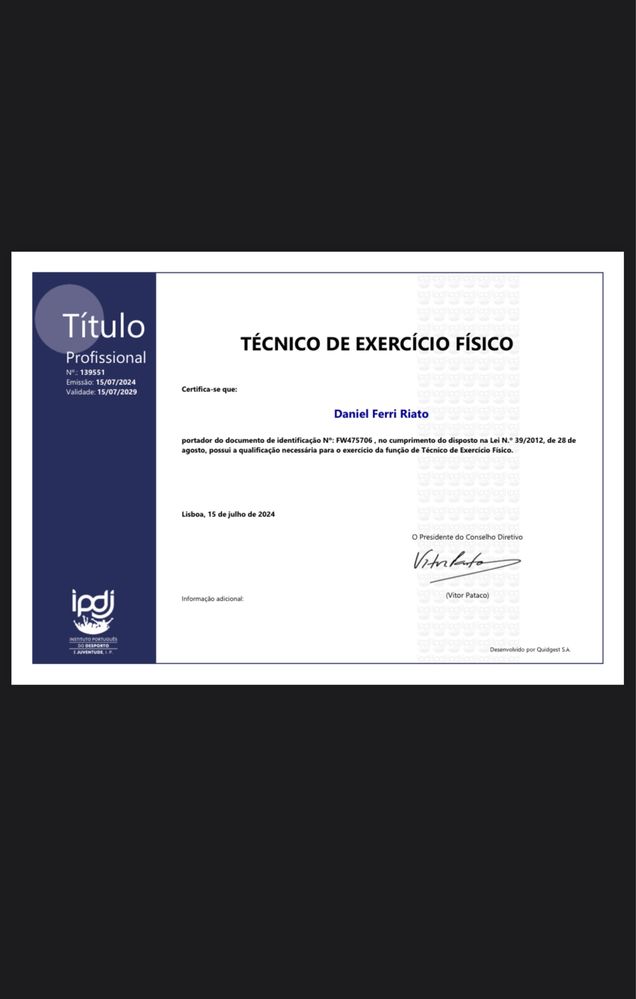 Personal Trainer Certificado