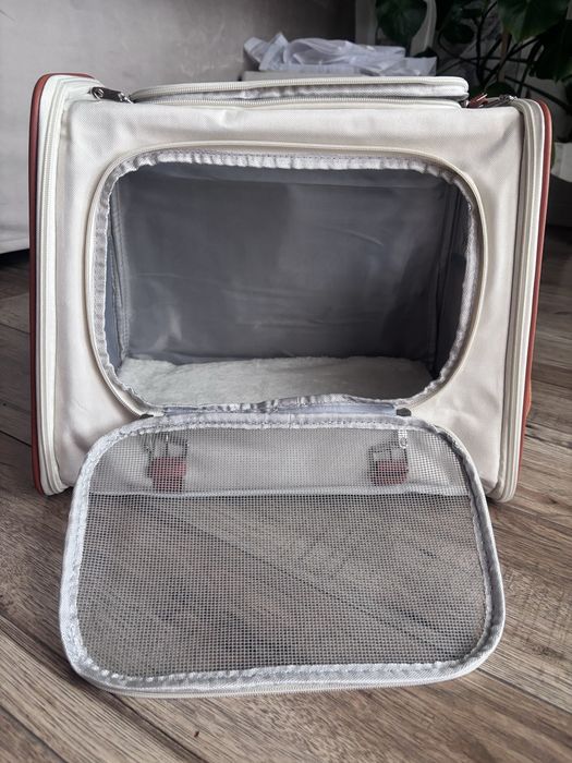 Transporter Torba Podróżna pies kot Królik Pupil retro paski