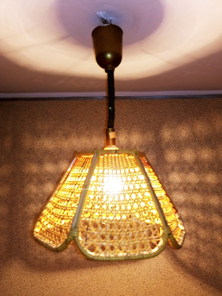 Przepiekna Lampa Loft Design PRL azurowa super poswiata Tanio Okazja