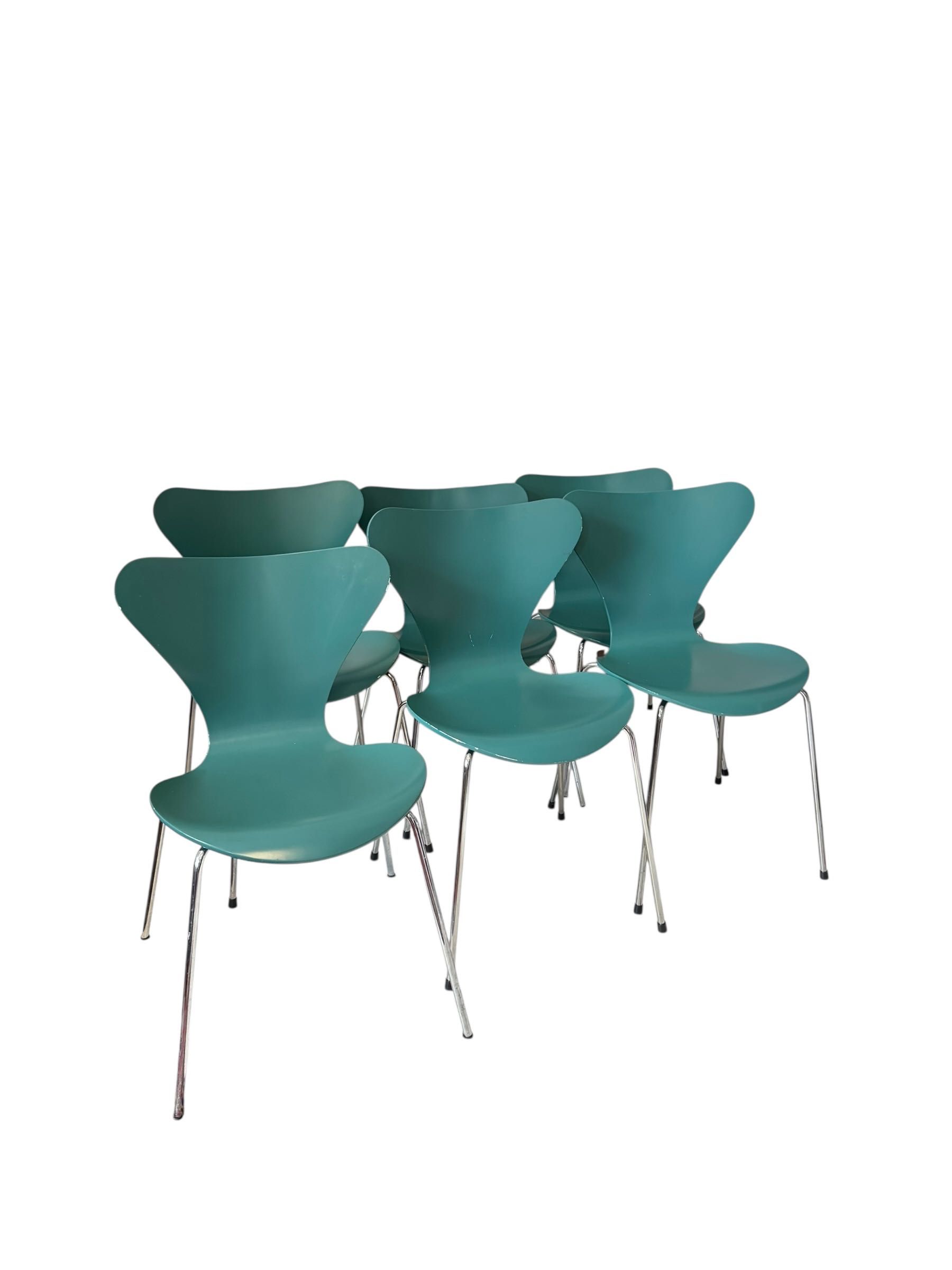 Krzesła projektu Arne Jacobsena dla Fritz Hansen, 1970, zestaw 6 sztuk