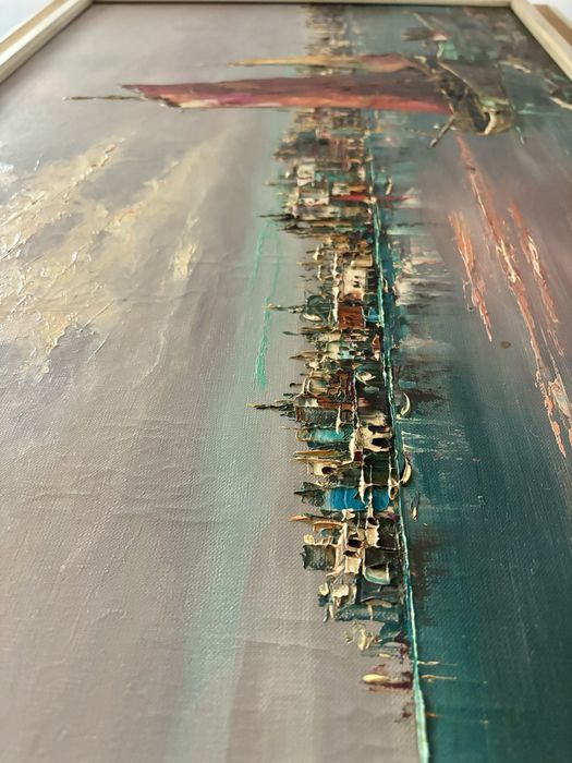 Niesamowity sygnowany Obraz olejny na płótnie Wenecja Gerold Eggert