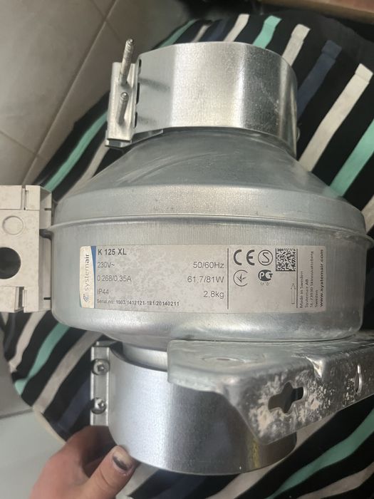 Канальний вентилятор Systemair K 125 Xl