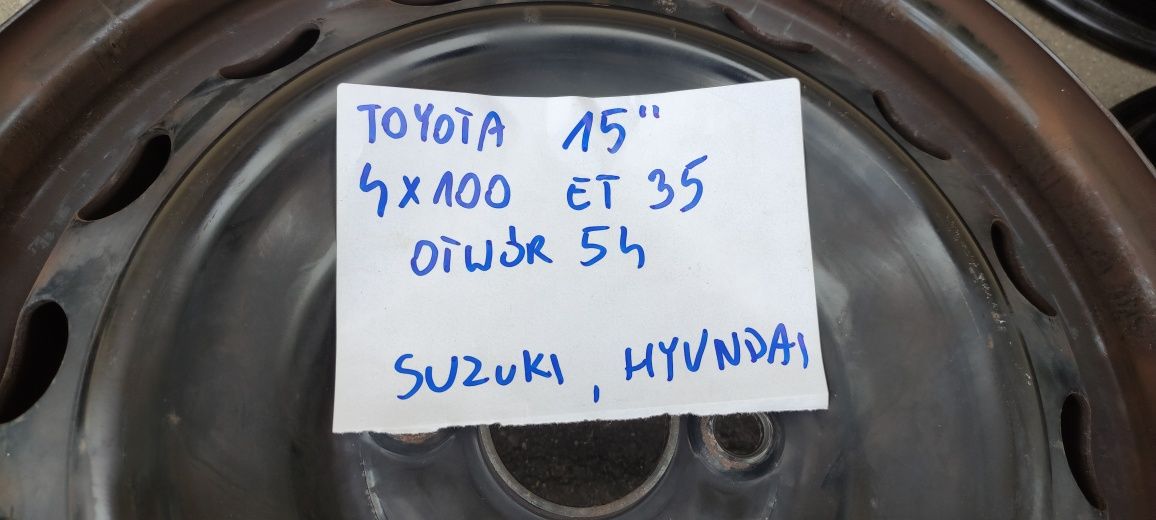 Felgi stalowe Toyota 15" 4x100 PN4 et35 8N4 et45