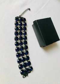 SUPER bransoletka łańcuszek kobaltowa biżuteria