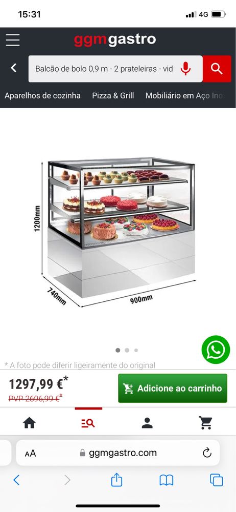 Vendo vitrine refrigerada iluminada