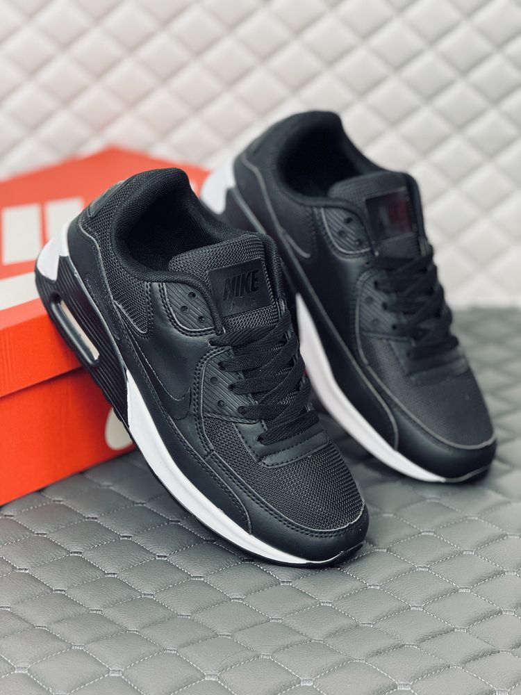 Кроссовки мужские Nike Air Max 90 black-white кросовки Найк 90