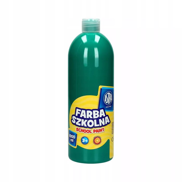 Farba szkolna 1000 ml, szmaragdowy. Astra