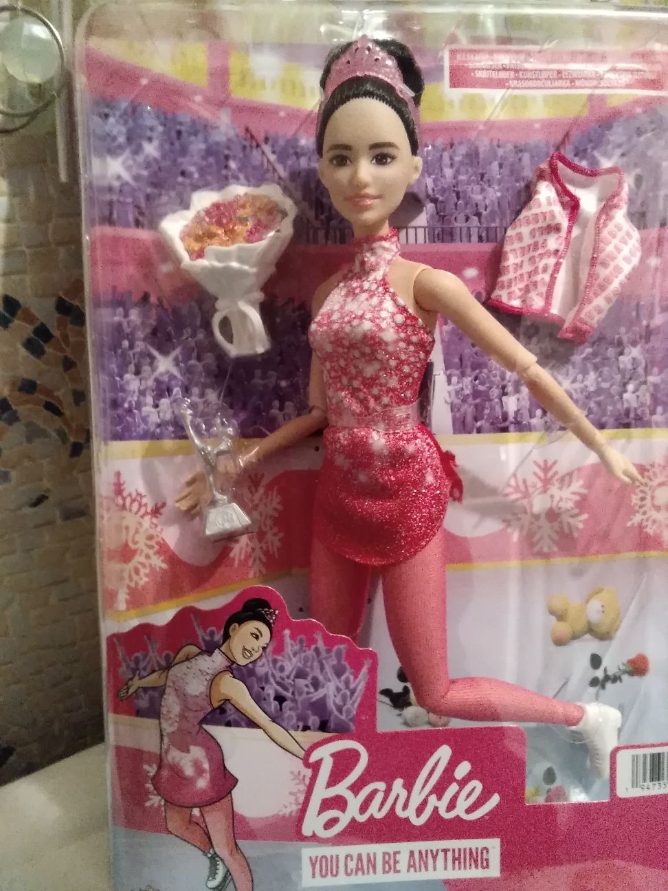 Lalka Barbie łyzwiarka zginane kończyny Nowa