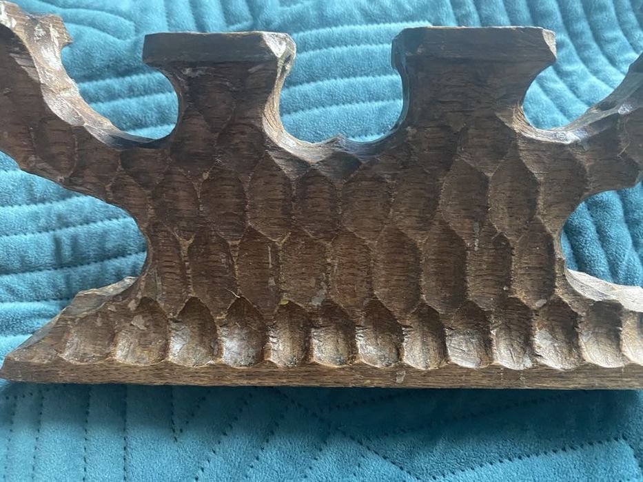 Świecznik drewniany że świecami