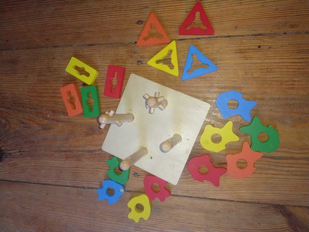 Logiczna układanka, drewniany sorter dla dzieci