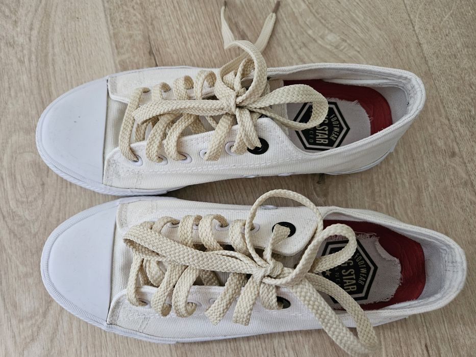 BIG STAR  - białe trampki damskie