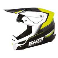 Kask dziecięcy off road SHOT Furious Kid Tracer Neon Yellow Glossy