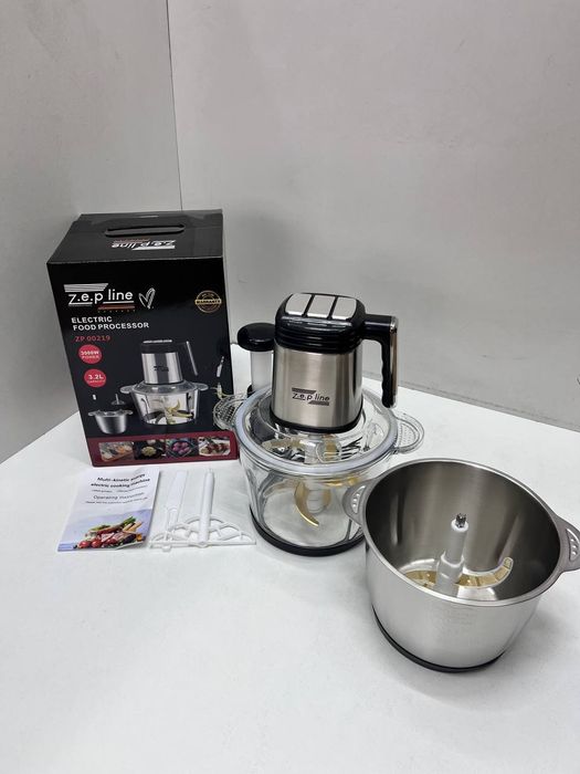 МОЩНЫЙ! Кухонный комбайн 3000Вт, измельчитель, мясорубка, блендер