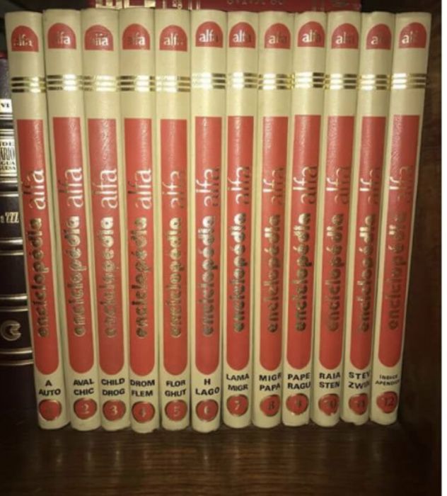 Livros enciclopédia alfa completa 12 volumes