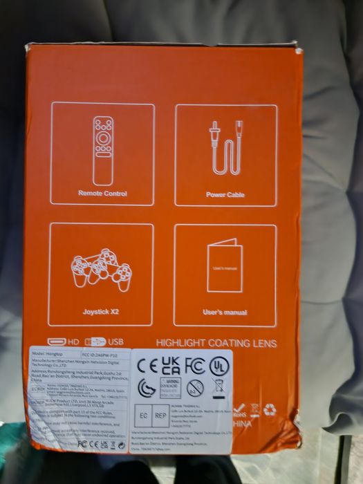 Projetor com box tv