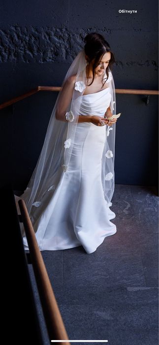 Весільне атласне плаття Milla Nova