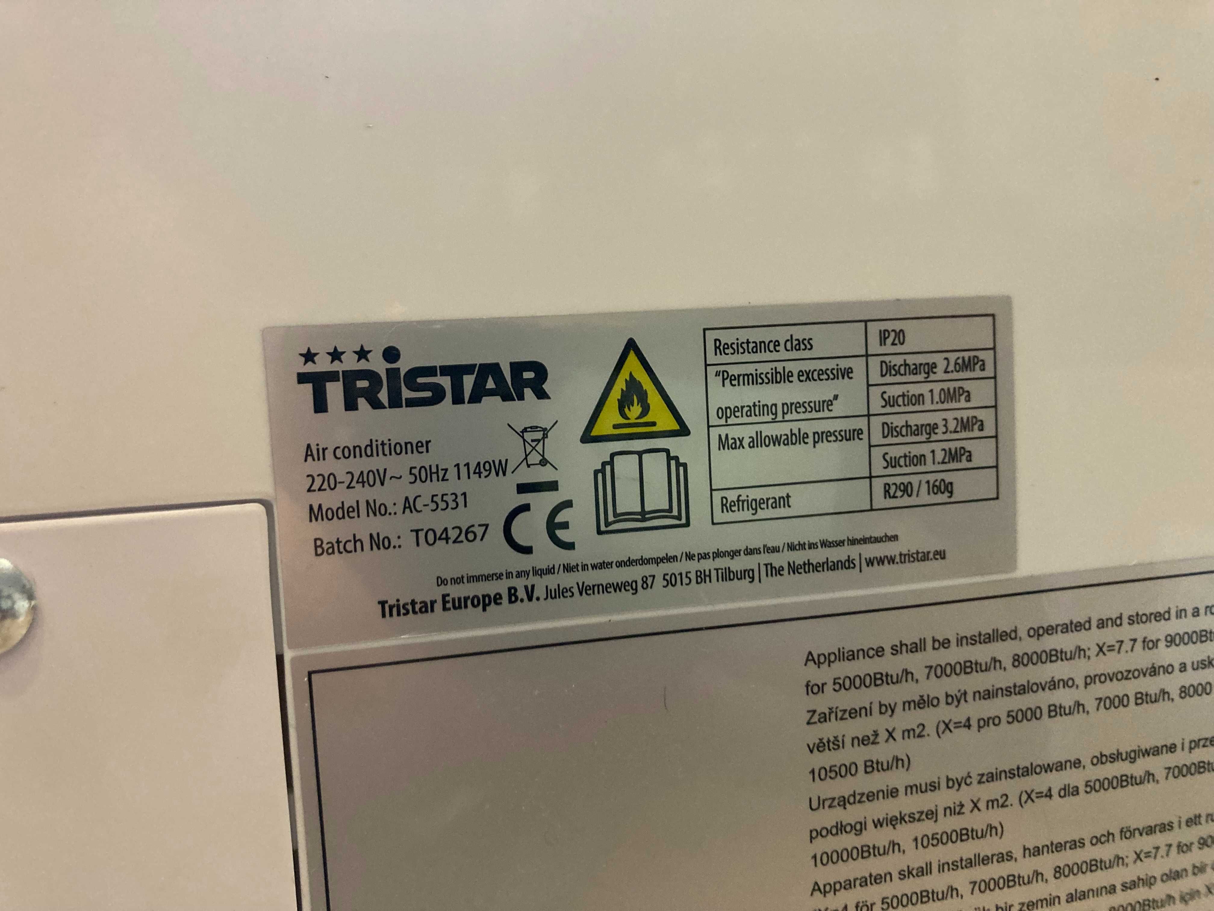 WYPRZEDAŻ z 1999zł Klimatyzator przenośny * Tristar AC-5531 * Klima