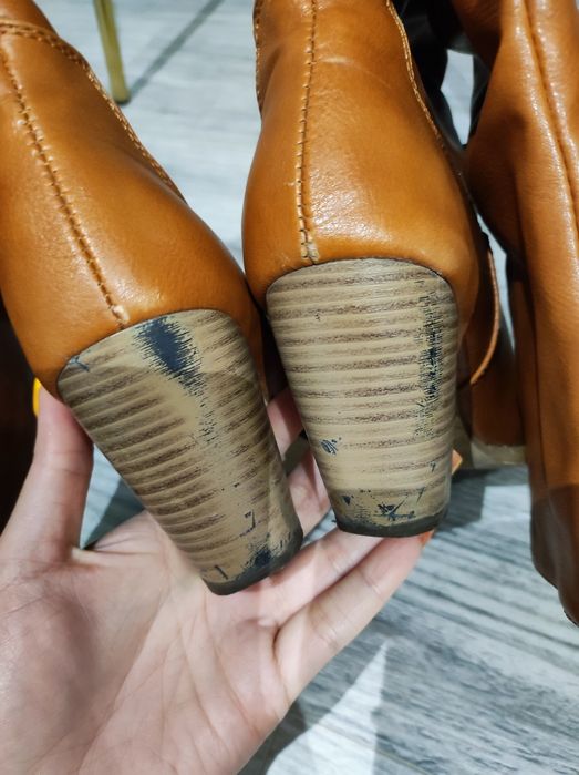 Kozaki buty kowbojki camel rudy ociemnie