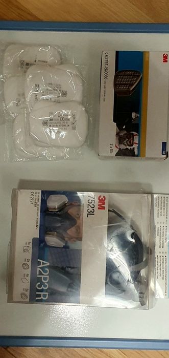 3m Maska Półmaska Lakiernicza 7503 L Część Twarzowa + Taśmy Nagłowia