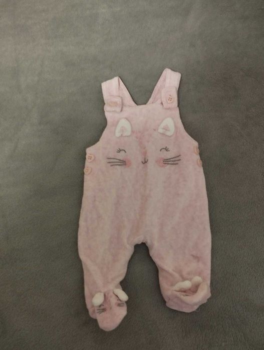 spodnie niemowlęce ogrodniczki Kotek 56-62 George