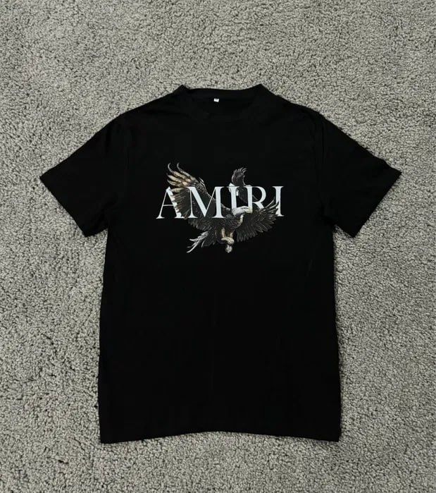 Футболка AMIRI/чорна/унісекс/Амірі/Amiri/з орлами/дешево/Амірі