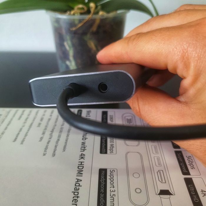 HUB Adaptador multiportas para portátil USB C 8 EM 1