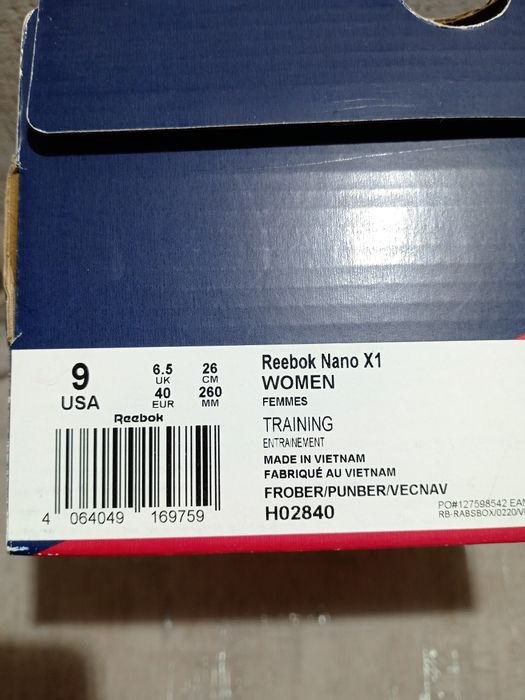 Reebok Nano X1 женские кроссовки для зала, 40 размер.