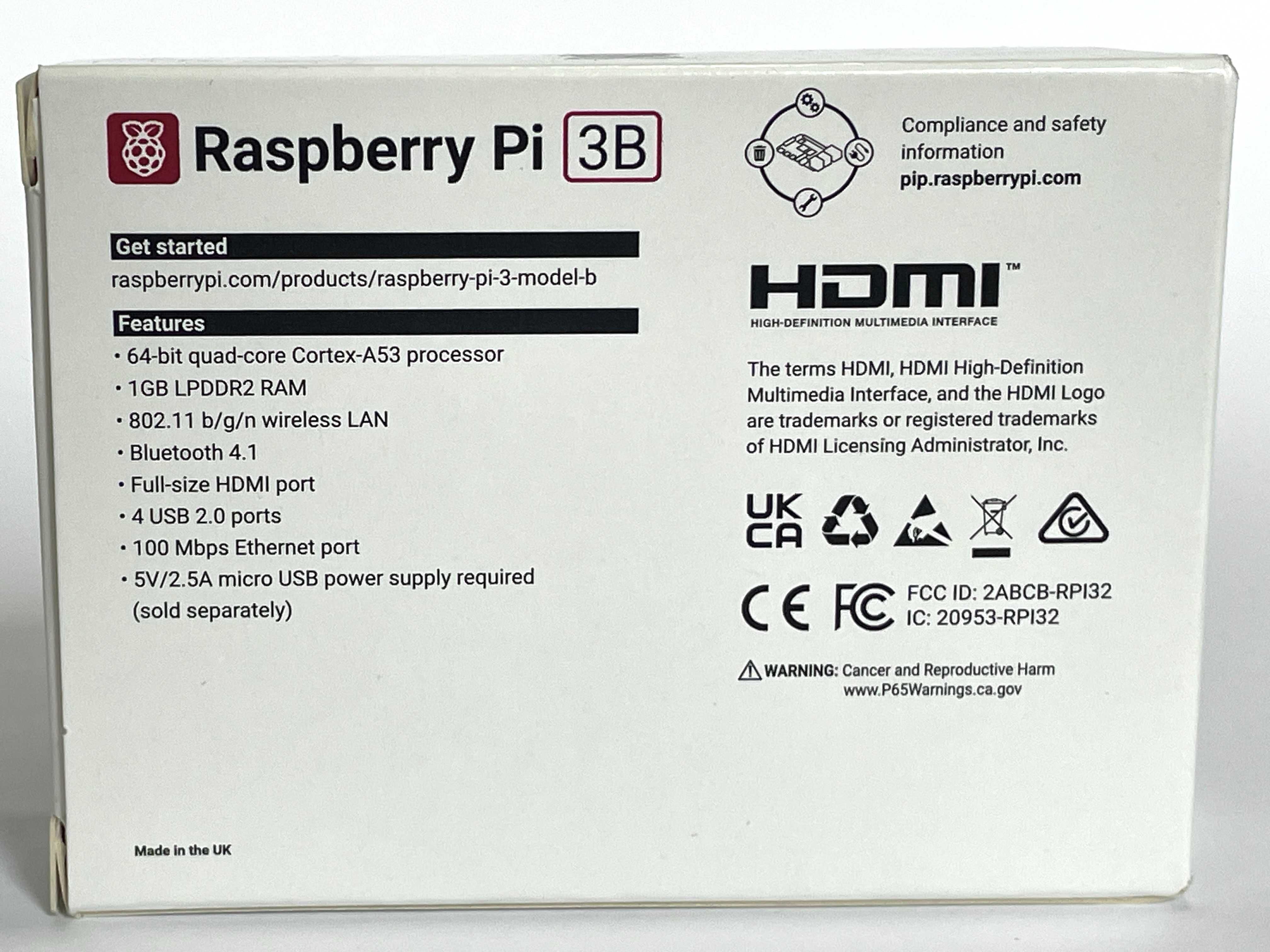 Raspberry Pi 3B Mini komputer nieużywany