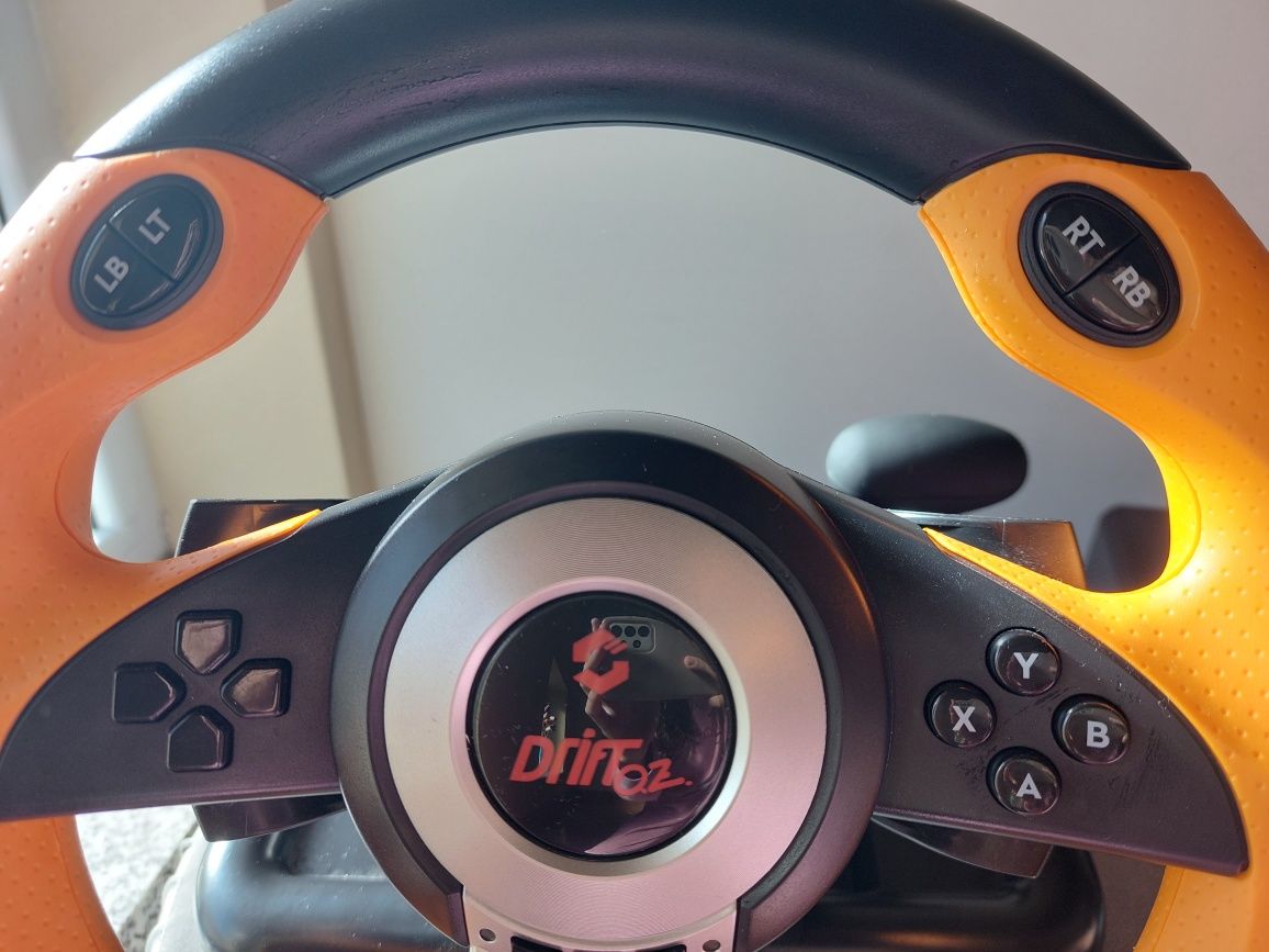 Volante gaming drift + pedais