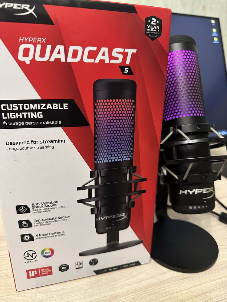 Микрофон HyperX Quadcast S