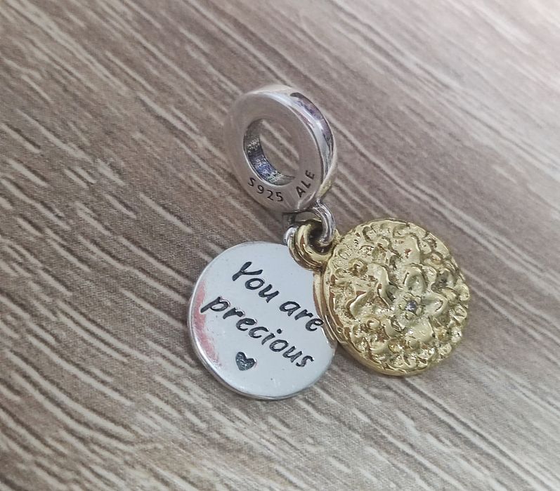 Zawieszka podwójna S925 ALE Daisy dwutonowy charm's