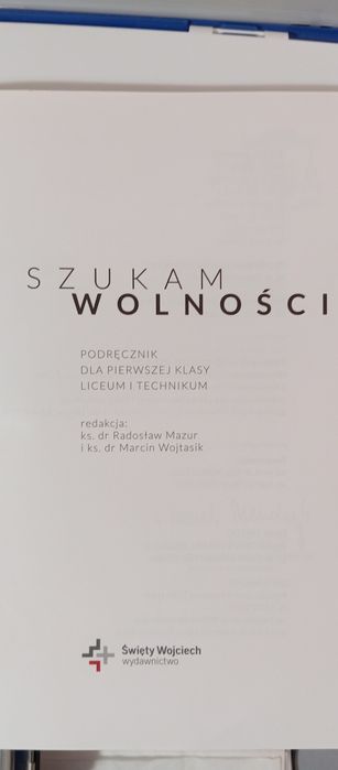Podręcznik dla pierwszej klasy liceum technikum. Religia.