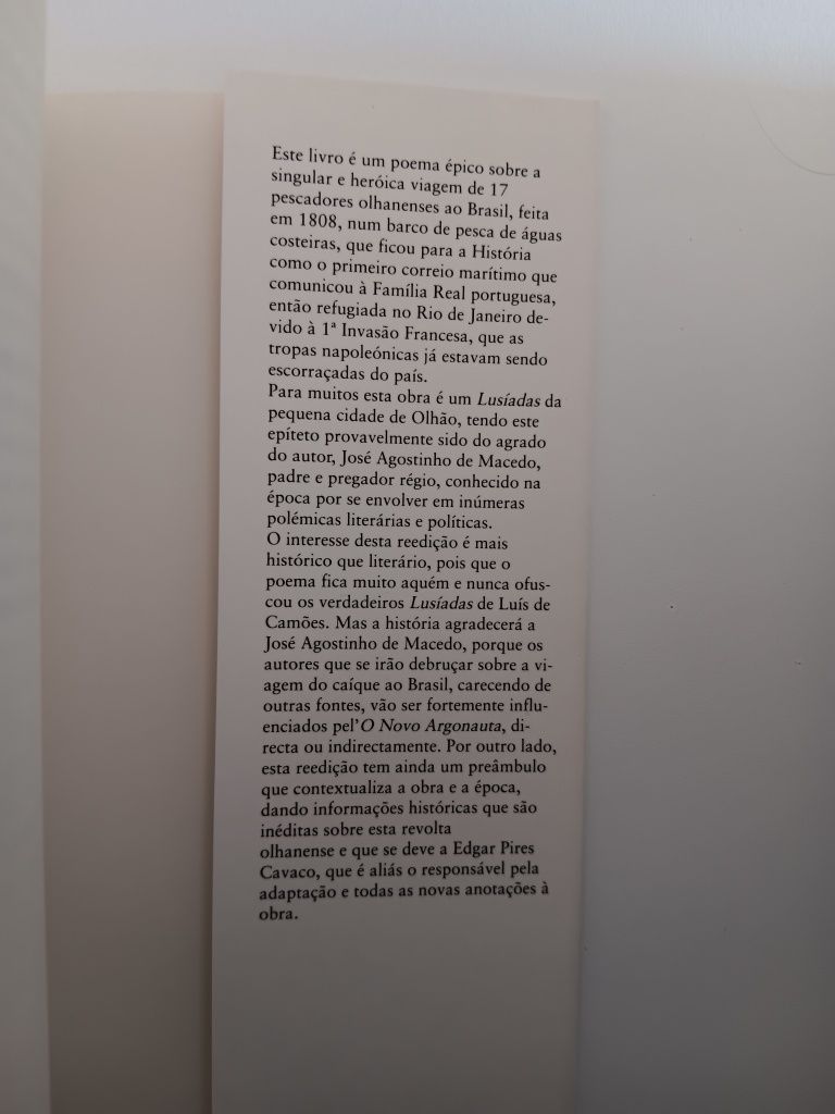 O Novo Argonauta, José Agostinho de Macedo