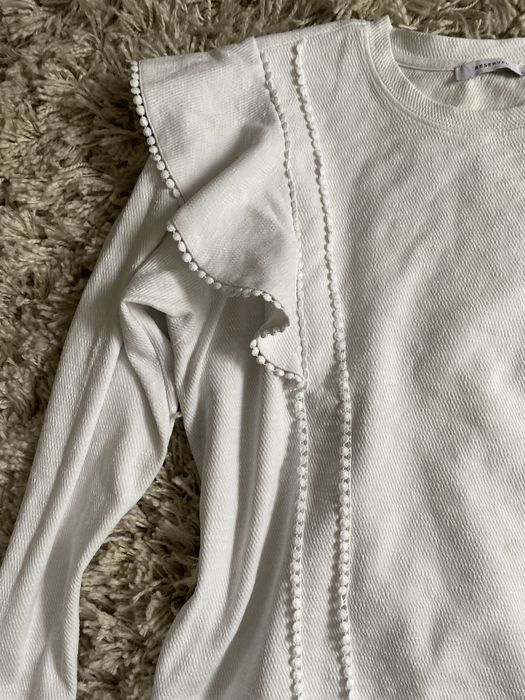 Bluza biala z falbanka Reserved s/m