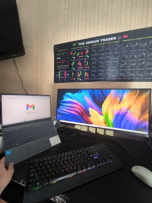 Asus ZenBook 14 + Monitor LG Ultrawide 29