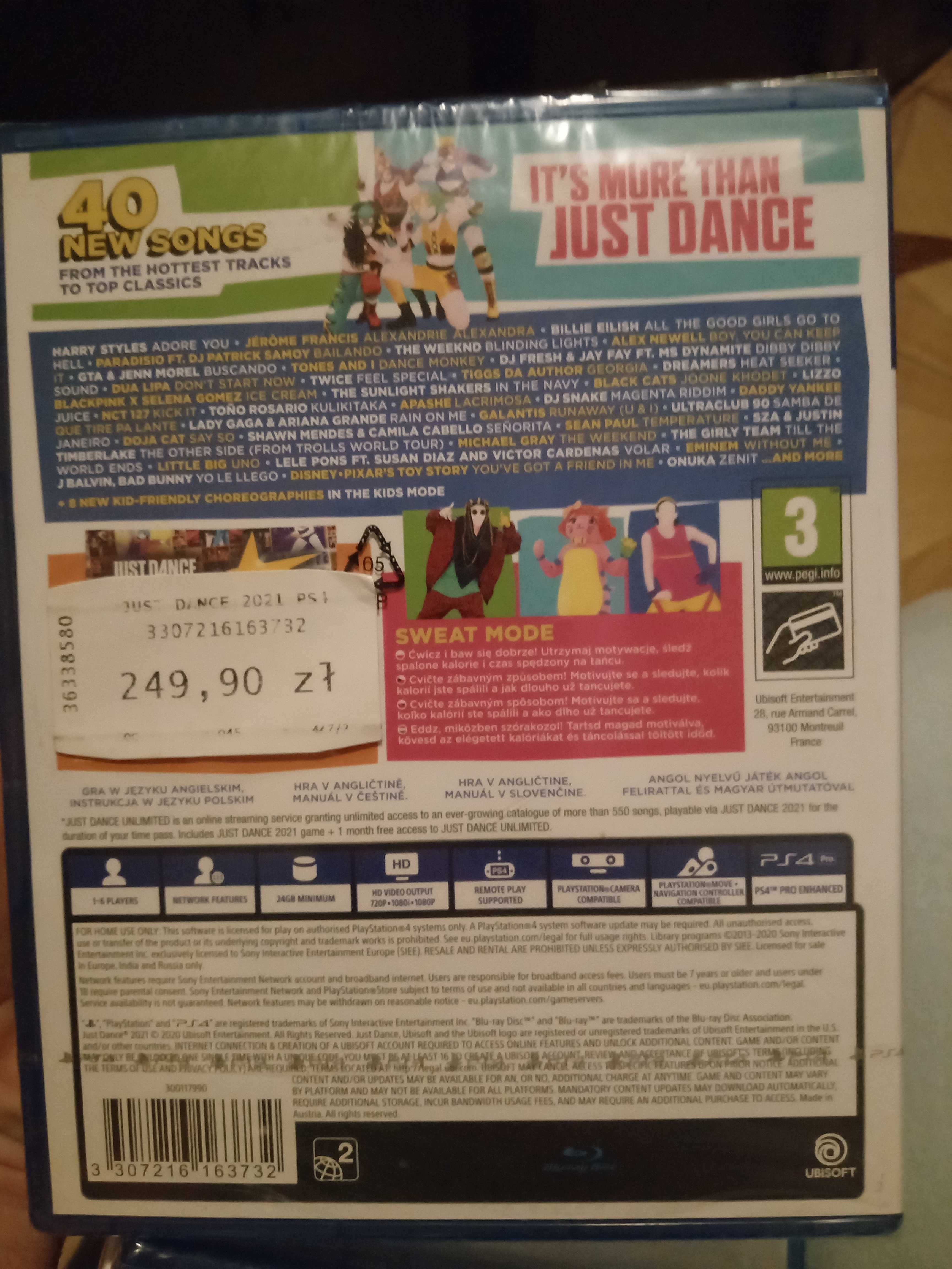 Gra konsolę Sony PlayStation 4 Just dance