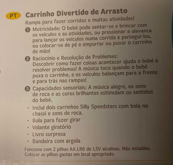 Carro divertido de arrasto - fisher price (caixa original)