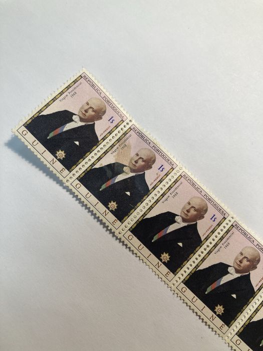 10 Selos da Guiné Pres. Rodrigues Thomaz 1968, Não Usados